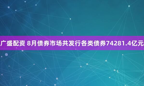 广盛配资 8月债券市场共发行各类债券74281.4亿元