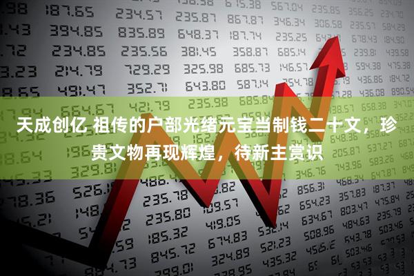 天成创亿 祖传的户部光绪元宝当制钱二十文，珍贵文物再现辉煌，待新主赏识